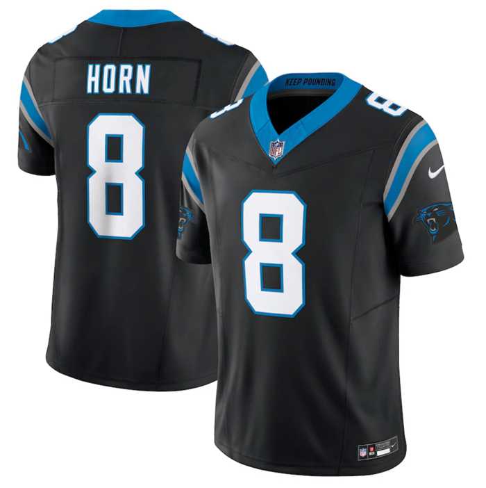 Men & Women & Youth Carolina Panthers #8 Jaycee Horn Black 2023 F.U.S.E. Vapor Untouchable Stitched Football Jersey